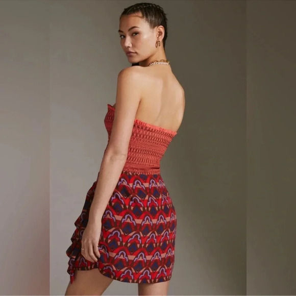 New! Anthropologie Dolan Left Coast Ruched Ruffle Mini Skirt - Picture 2 of 13